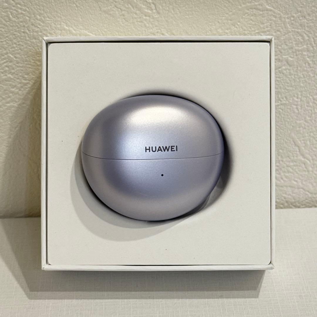 美品 Huawei Free Clip ワイヤレスイヤホン パープル
