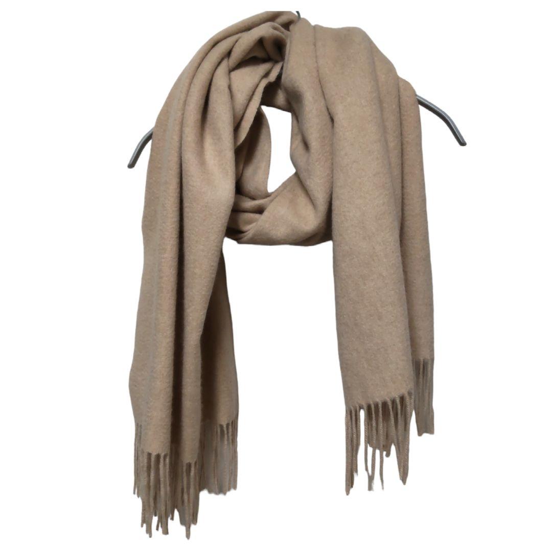 アダムエロペ　カシミヤ100%　大判ストール　マフラー　ベージュ　ひざ掛け