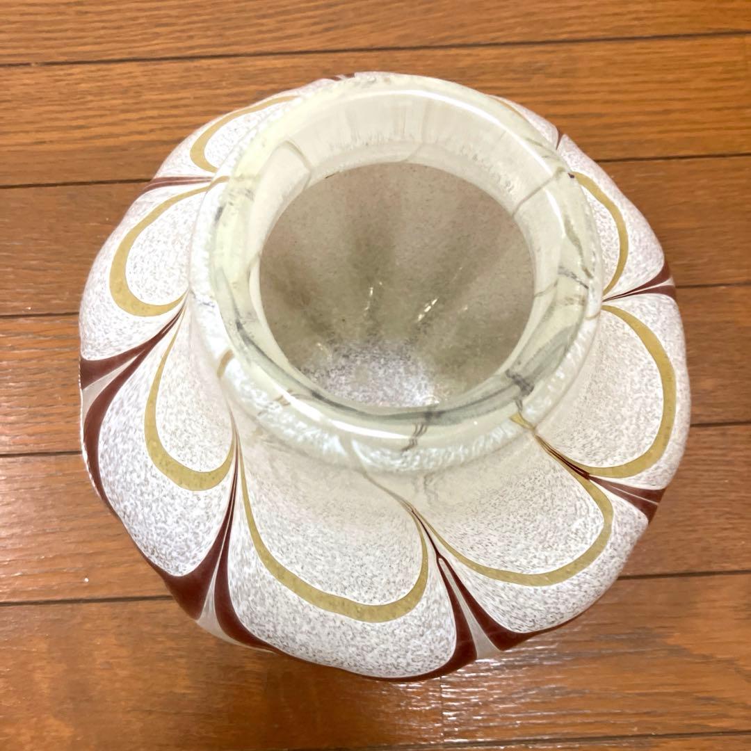 昭和レトロ　ガラス製 フラワーベース 花瓶　クラゲ　海月