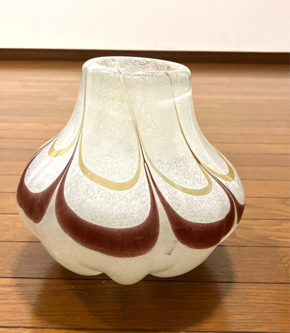 昭和レトロ　ガラス製 フラワーベース 花瓶　クラゲ　海月