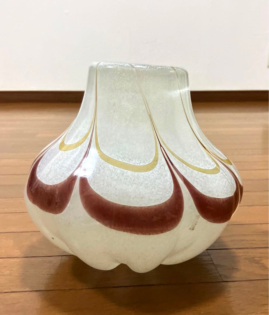 昭和レトロ　ガラス製 フラワーベース 花瓶　クラゲ　海月