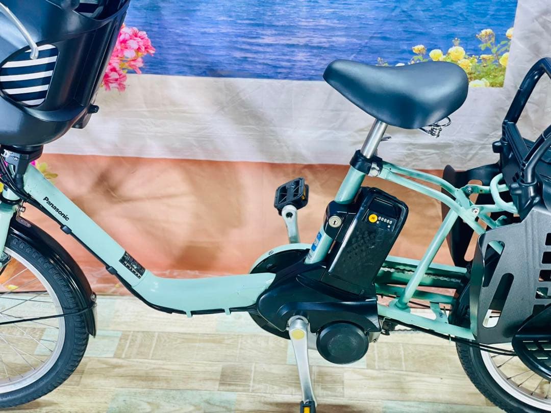 パナソニックギュット⭐️12AH！子供乗せ電動アシスト自転車Y2362