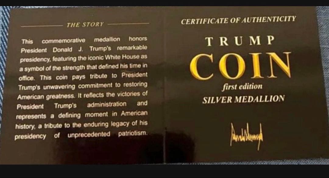 トランプ2024年記念純銀2枚 ケース入り　銀価格最高額に‼️2%オフ価格
