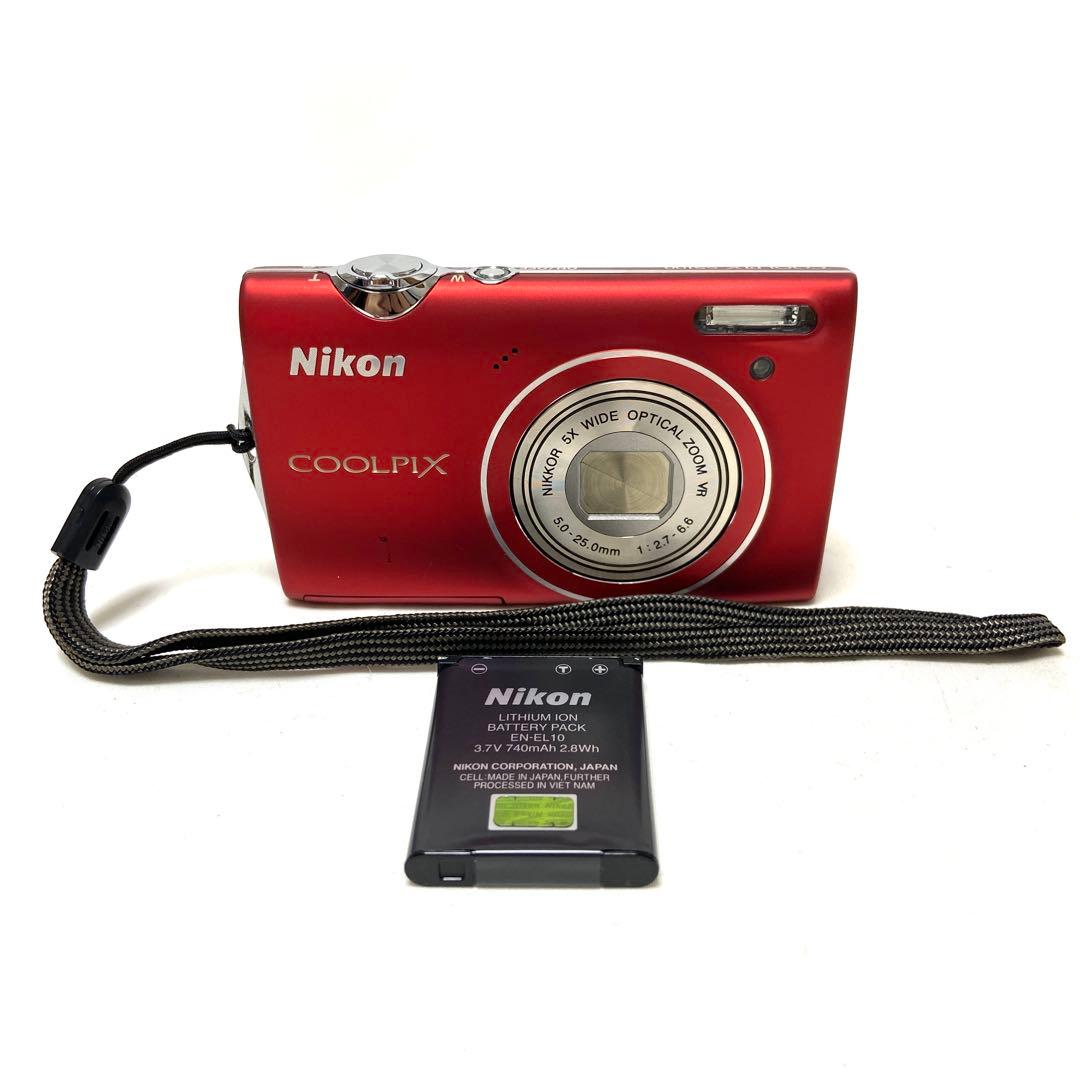 Nikon COOLPIX S5100 レッド ニコン コンデジ デジカメ
