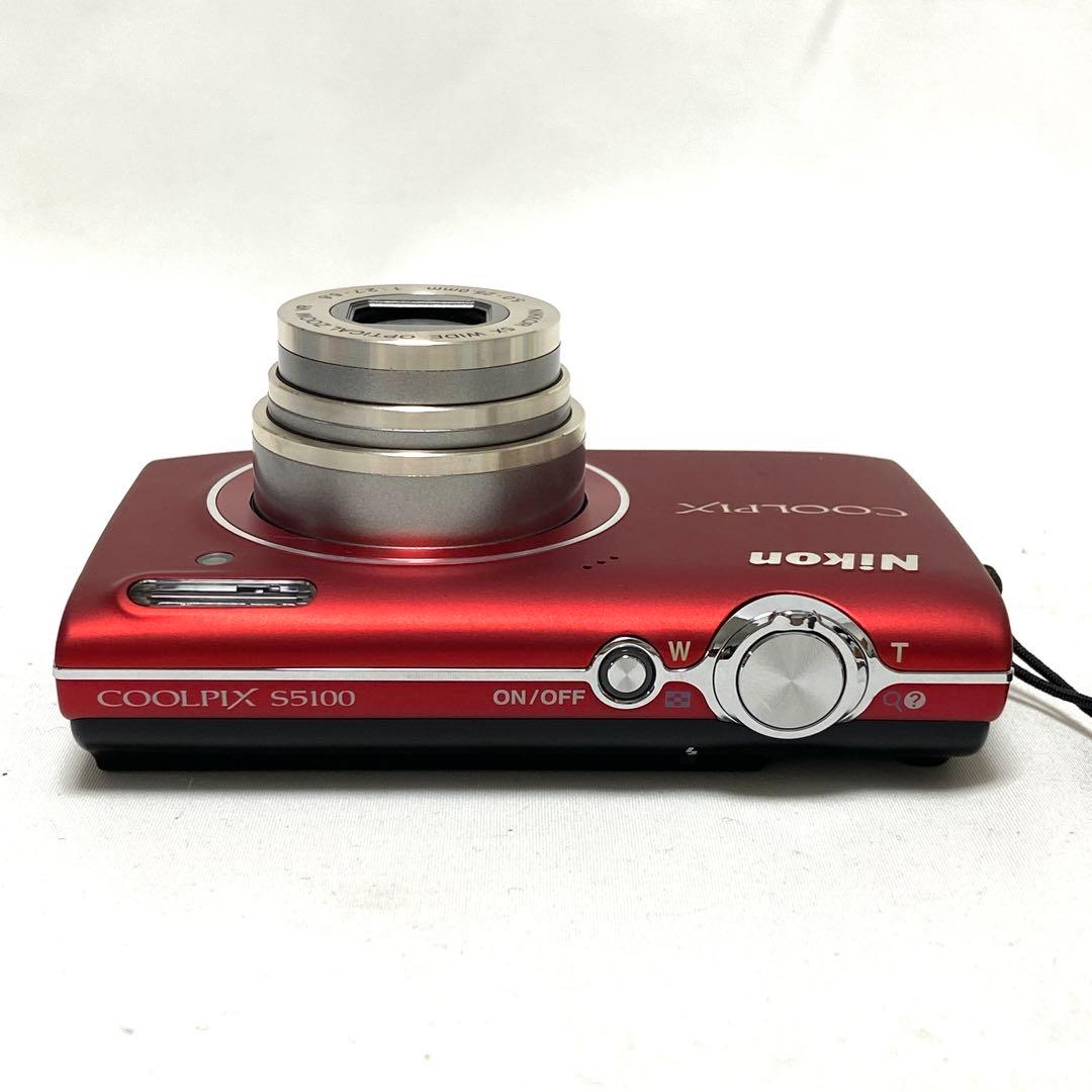 Nikon COOLPIX S5100 レッド ニコン コンデジ デジカメ