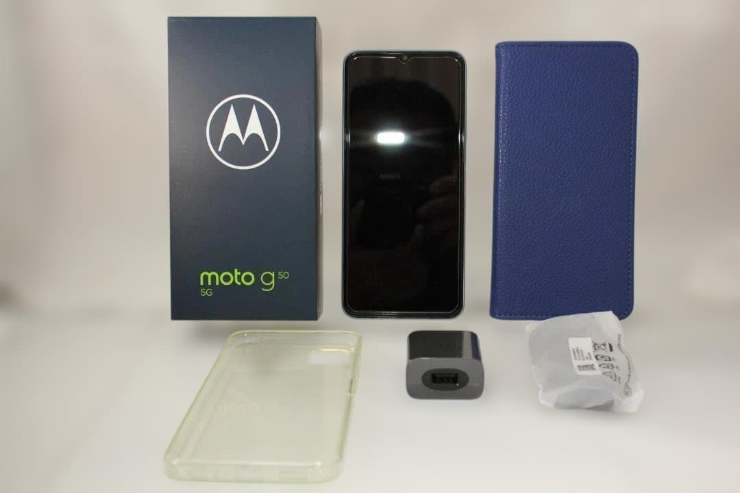 moto g50 5G 128GB グリーン SIMフリー 手帳型スマホケース付