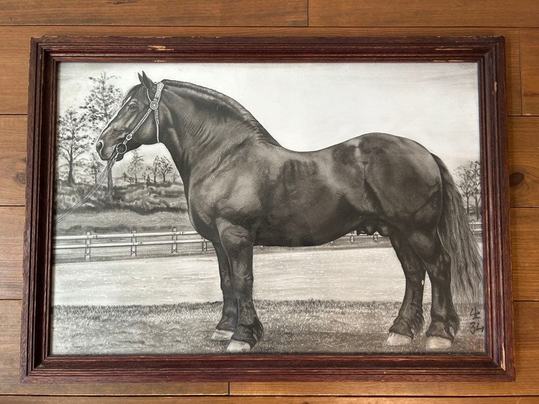 リアルな馬の鉛筆画