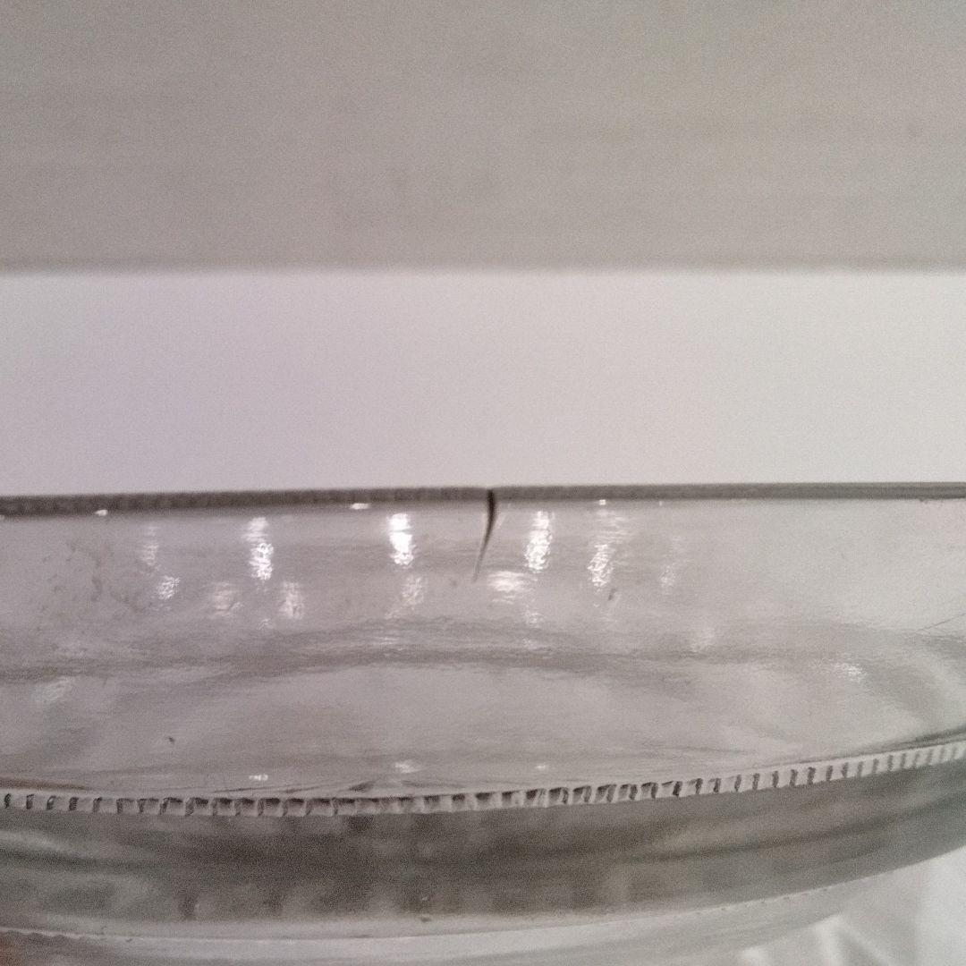 R392 江戸期 義山切子 円形小皿 5枚 ギヤマン ガラス　H