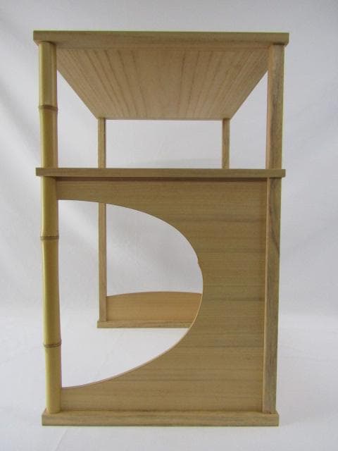 Y5-0929 ◇茶道具 裏千家 圓能斎好 猿臂棚 組立済品◇