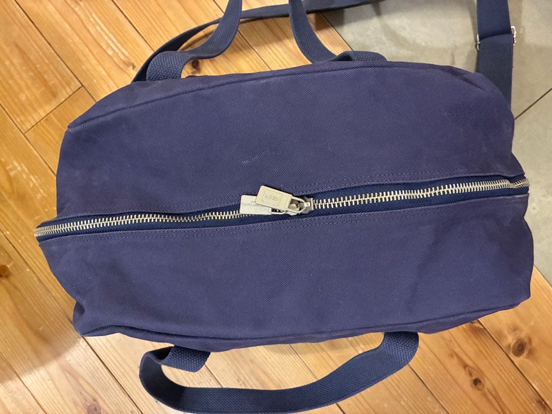 旧一澤帆布製 ボストンバッグ ネイビー
