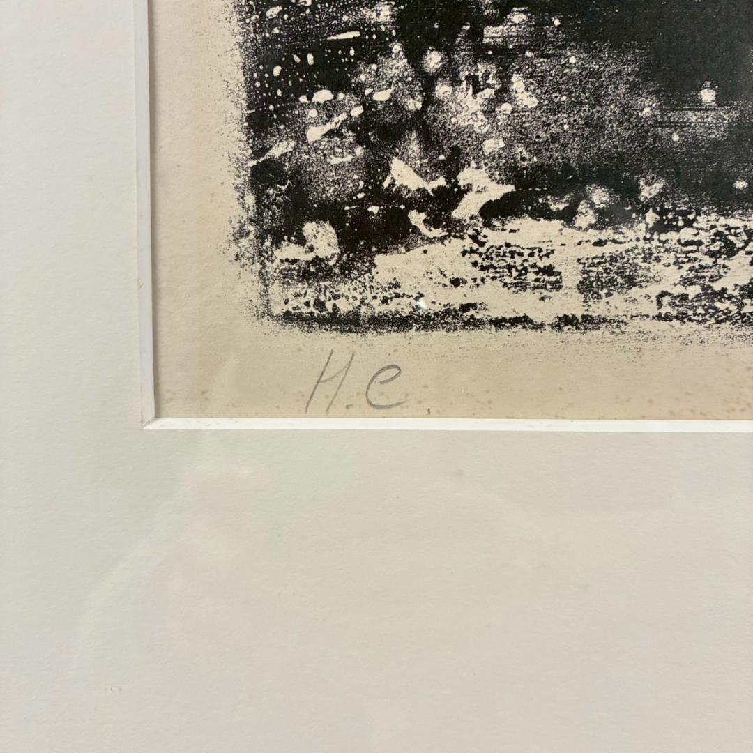 アントニ・クラーベ「枯葉の静物」大作 リトグラフ 直筆サイン入 額縁入 抽象画