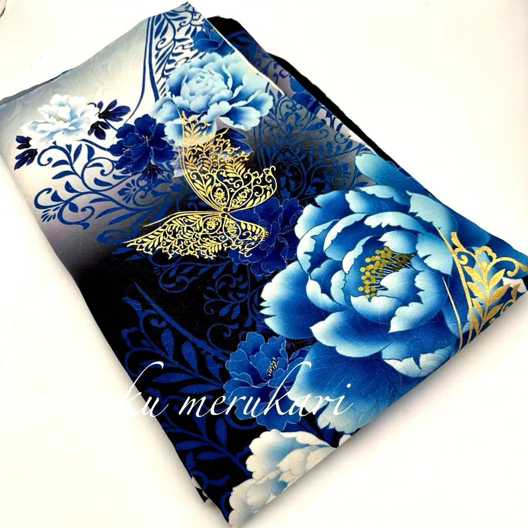 ♦︎御専用ページ♦︎大胆な牡丹と蝶々の紋様振袖♦︎成人式♦︎銀通し♦︎正絹逸品