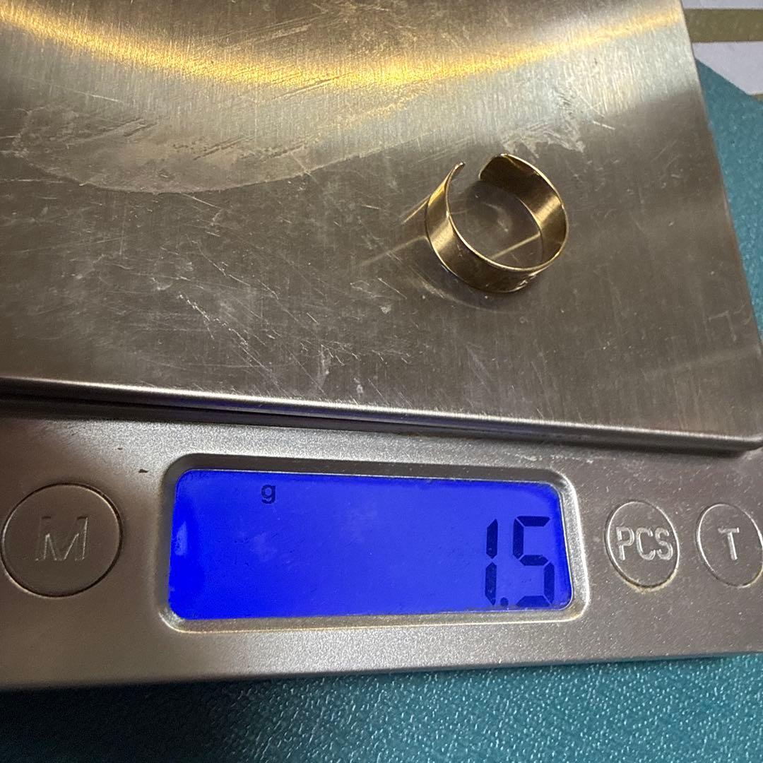 18金 花柄リング 4号 toe ring 1.5g