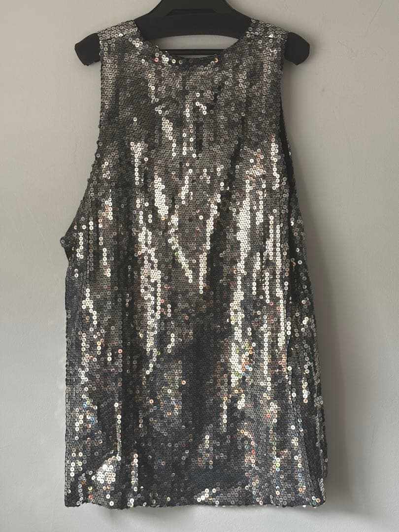 BLACK COMME des GARÇONSスパンコール タンクトップ L