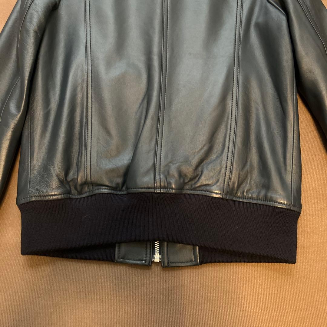 ヒステリックグラマー　ネイビー　シングルライダースジャケット