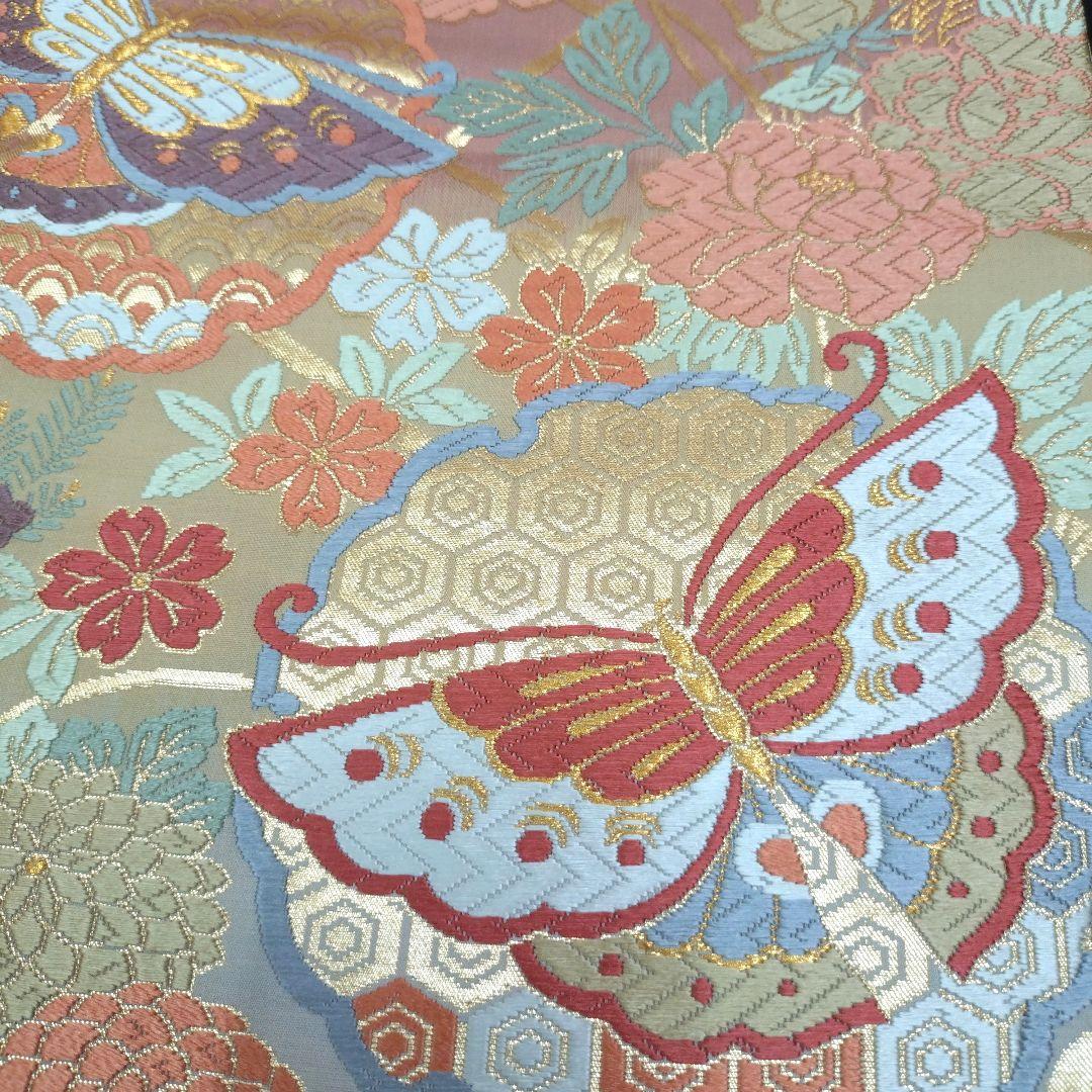 735　半額セール　正絹　鈴乃屋誂え　珊瑚色　訪問着　 4点フルセット