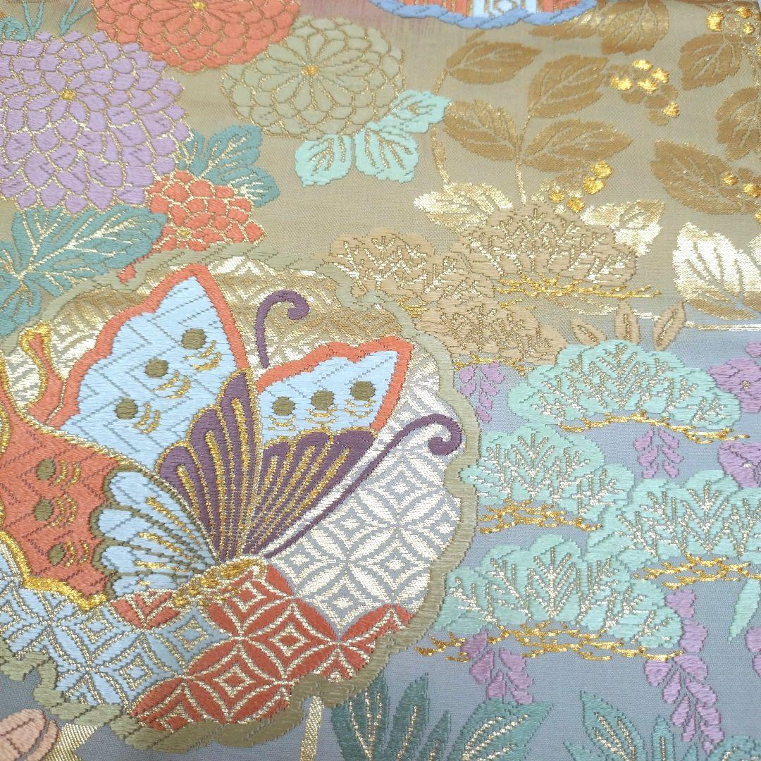 735　半額セール　正絹　鈴乃屋誂え　珊瑚色　訪問着　 4点フルセット