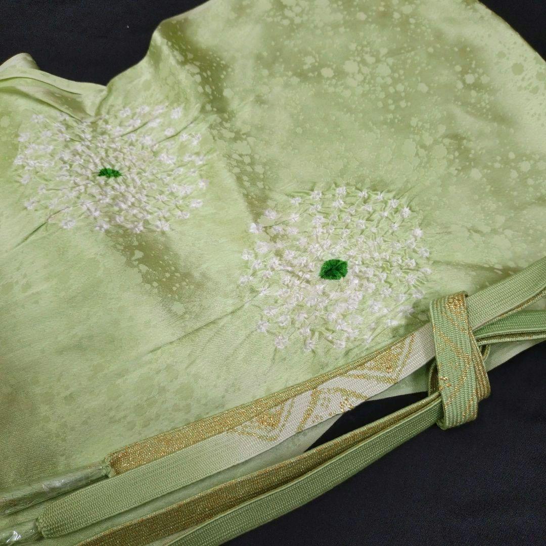 735　半額セール　正絹　鈴乃屋誂え　珊瑚色　訪問着　 4点フルセット