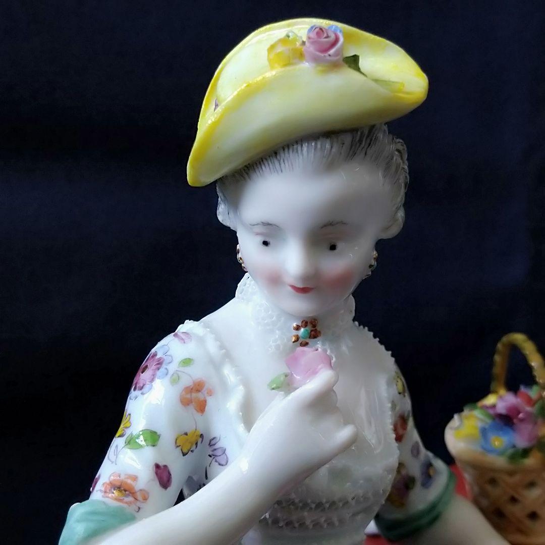 ✤1924年以前マイセン(Meissen)フィギュリン『五感の寓意(嗅覚)』