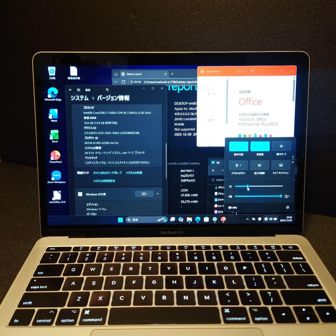 Macbook Pro Windows11 Core™ i7 officeソフト