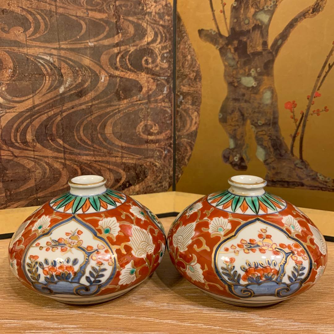 アンティーク　油つぼ　花瓶 2客