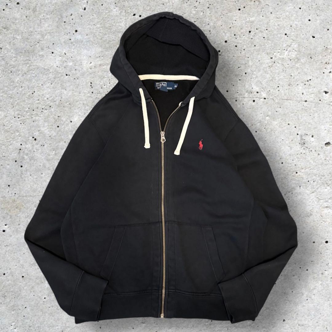 ラルフローレン　ジップアップパーカー　ブラック