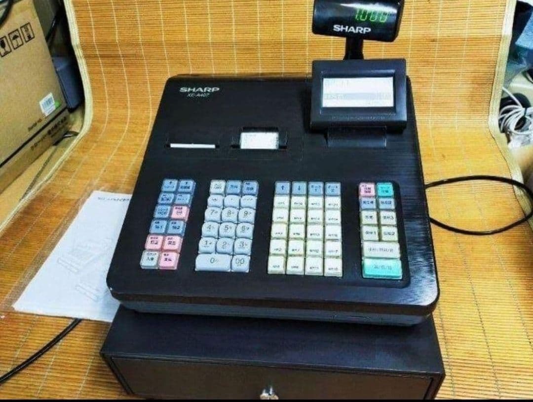 シャープレジスター　XE-A407　PC連携売上管理　上位機種　444007