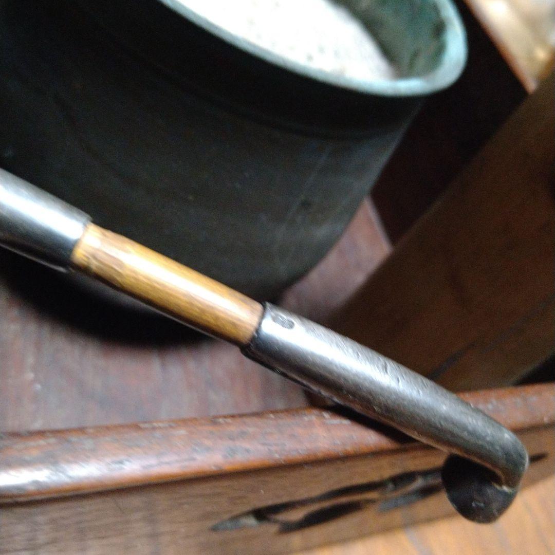 煙草盆　銀製煙管