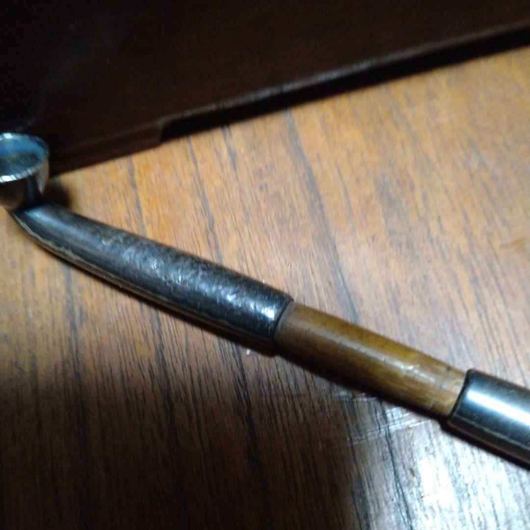煙草盆　銀製煙管