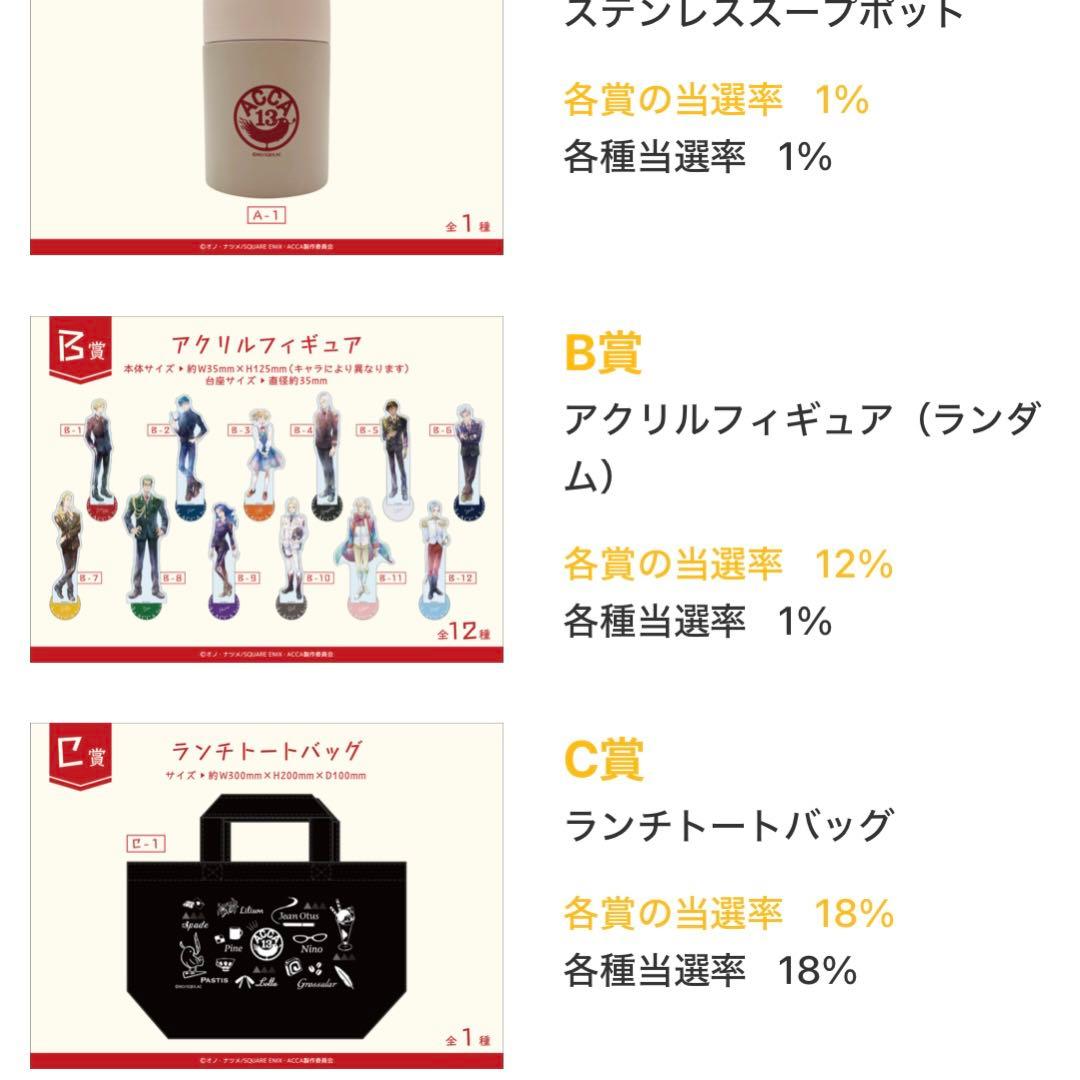 ACCA13区監察課　くじメイト　ウェブポン　アクスタ　コンプリートセット