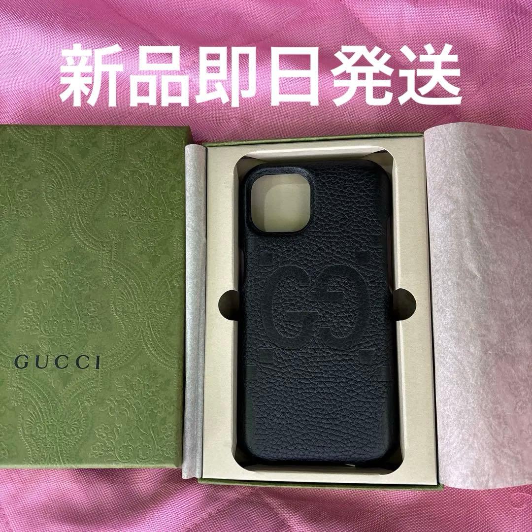 新品正規品⭐︎GUCCI グッチ iPhone15 ケース GG ジャンボ レザー