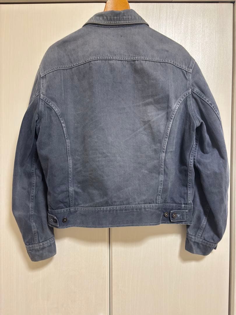 70sLEE(大文字) USA製 モールスキンジャケット 茄子紺フェード 短丈
