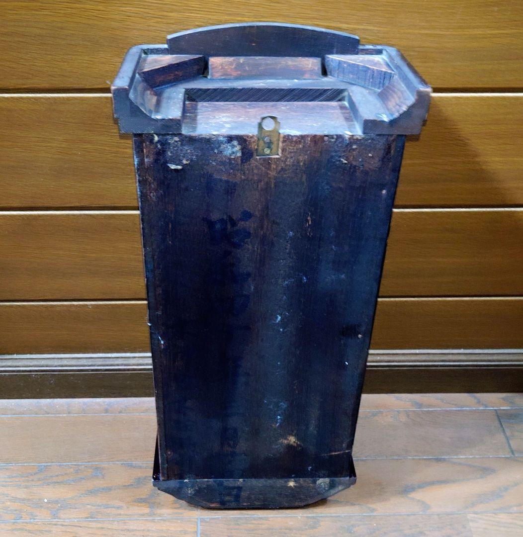 〈完動・美品〉明治時計　チンチャン打　宮型ゼンマイ振り子掛け時計　ボンボン時計