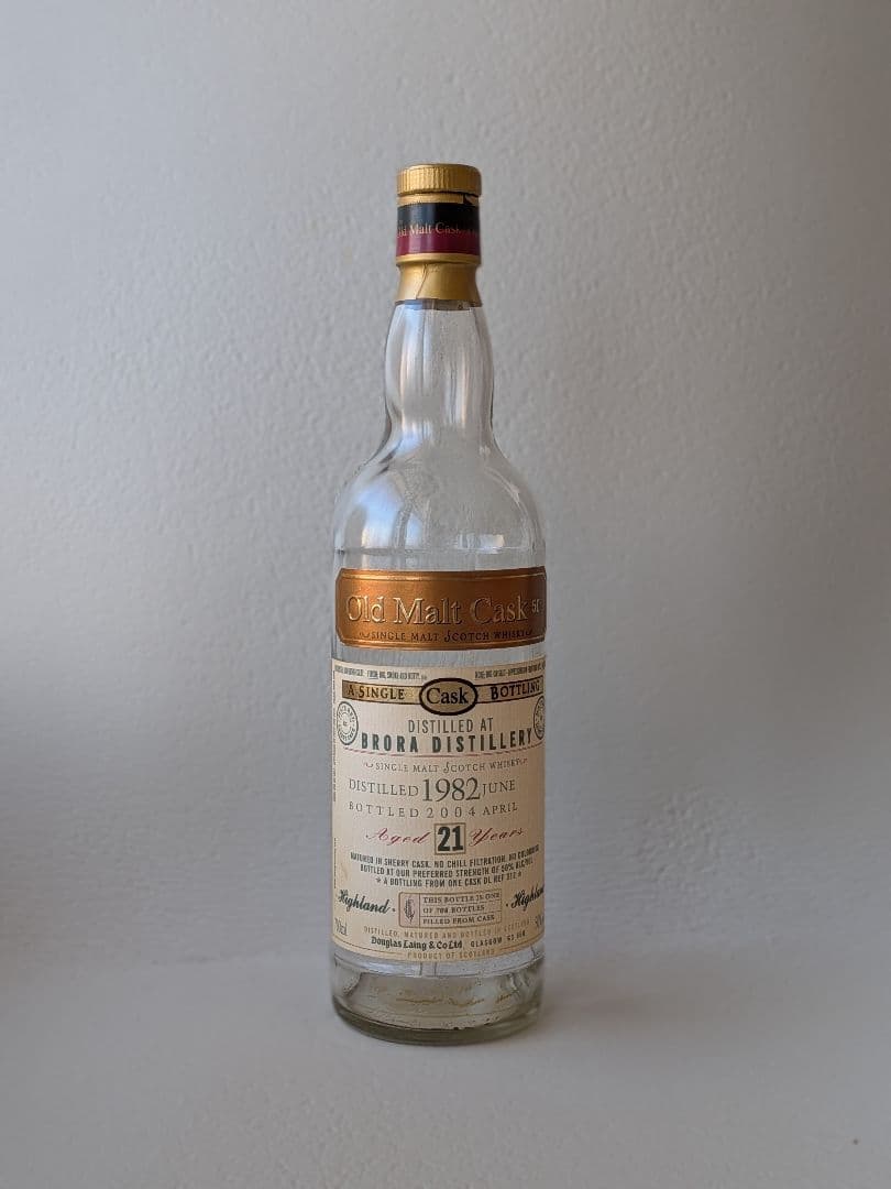 【空き瓶・箱あり】ブローラ21年　ダグラスレイン　オールドモルトカスク