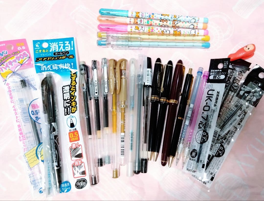 レトロ ペン セット (ボールペン シャーペン ロケット鉛筆 替芯 メモ帳)