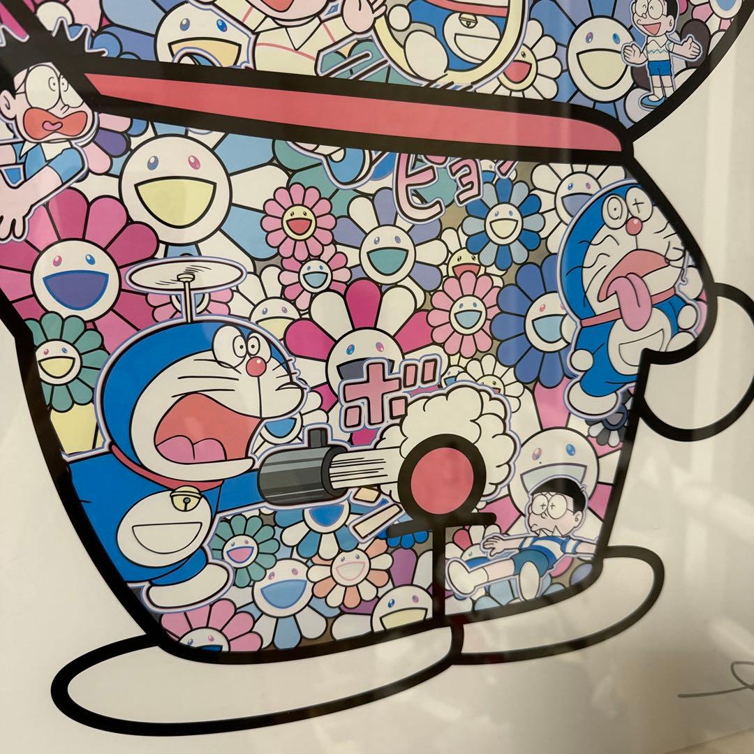 ドラえもん　村上隆　ポスター　ドラえもんがお花畑に居る