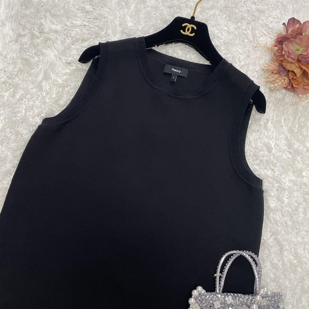 完売品✨美品 22SS Theory スリーブレス クルーネック シェルトップス