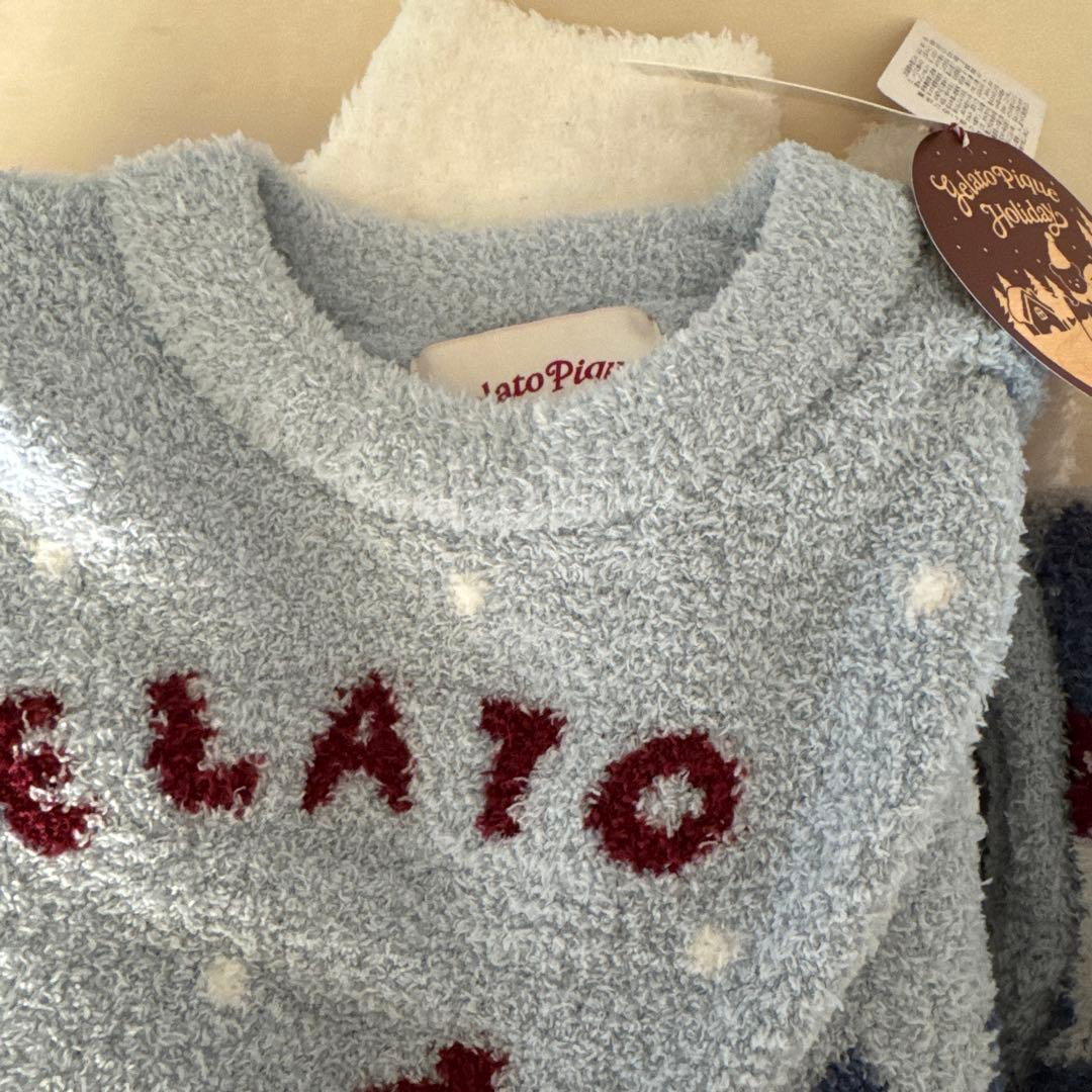 ジェラピケ スキーベアジャガードプルオーバー ロングパンツ 上下セット