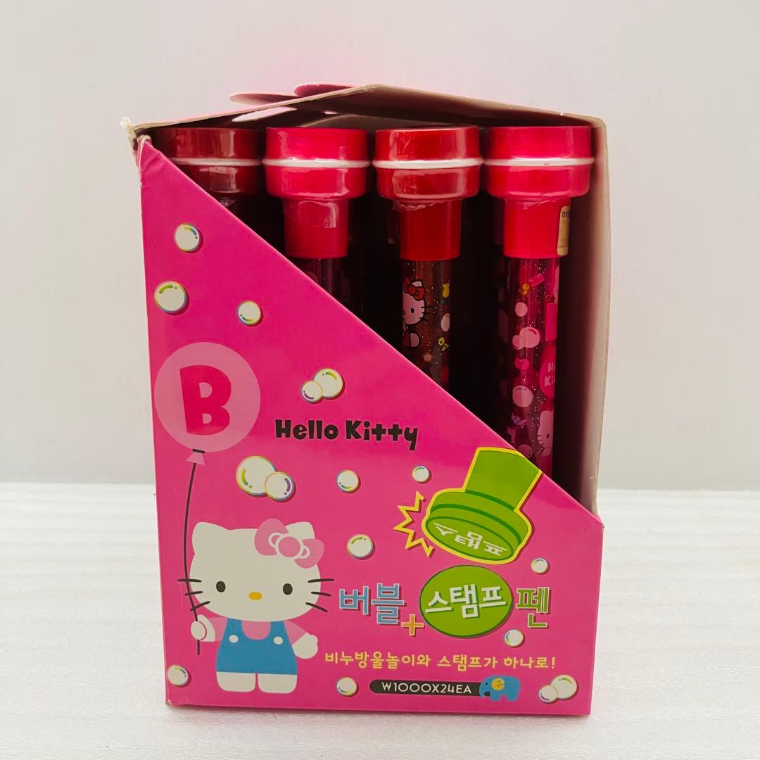 【韓国製】ハローキティ バブルスタンプペン 24本ディスプレイ付き 2008年製