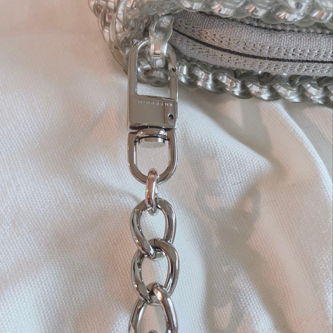 美品　アンテプリマ　ワイヤー　ニュースタンダード　ショルダーバッグ　シルバー