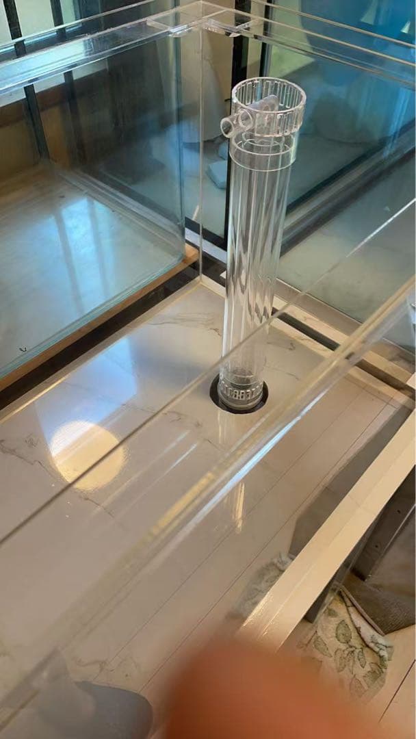 値下げしました‼️引き取り限定⇒120-45-45オーバーフローアクリル水槽 と台