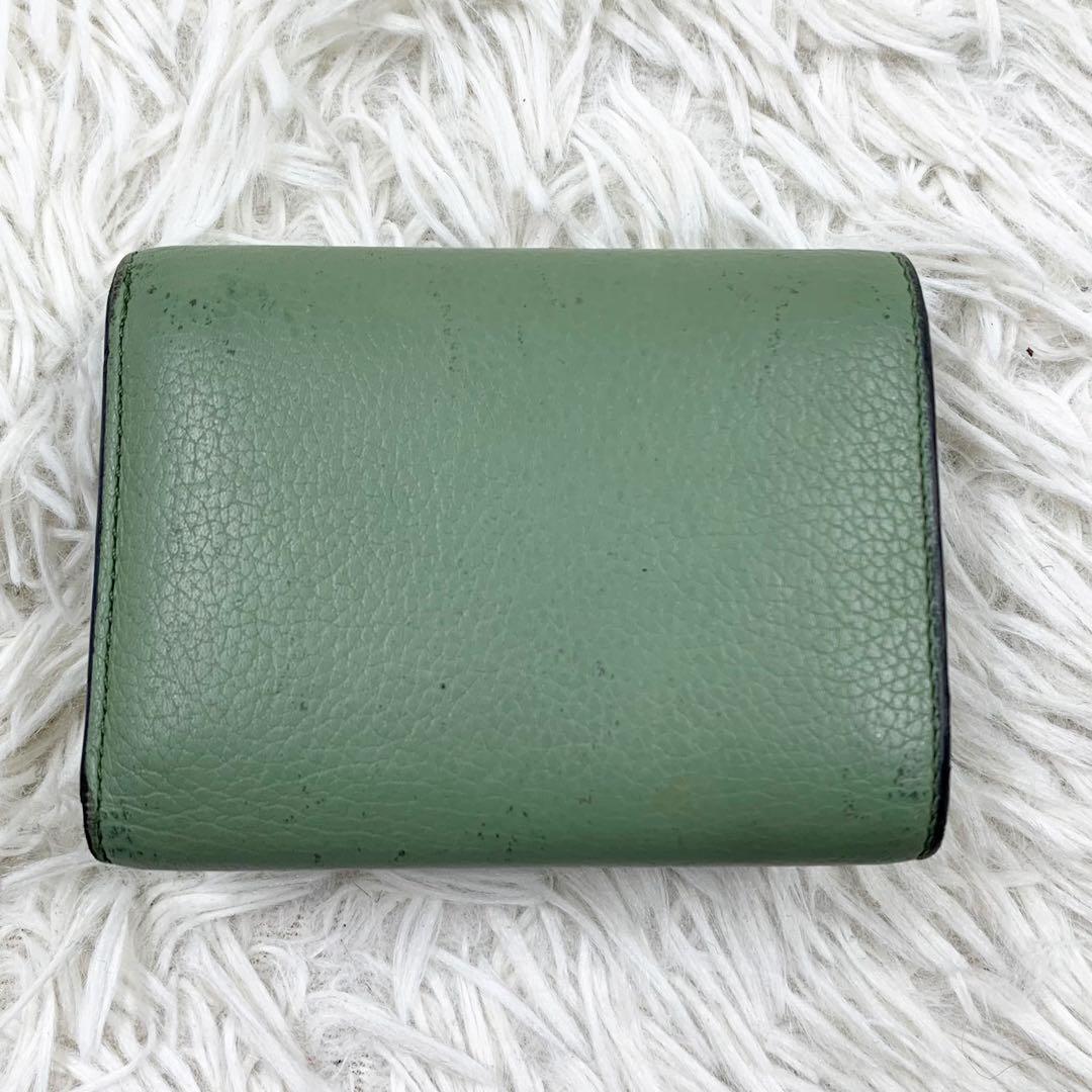 【✨正規品✨】ロエベ 三つ折り財布 トライフォールド ローズマリー グリーン