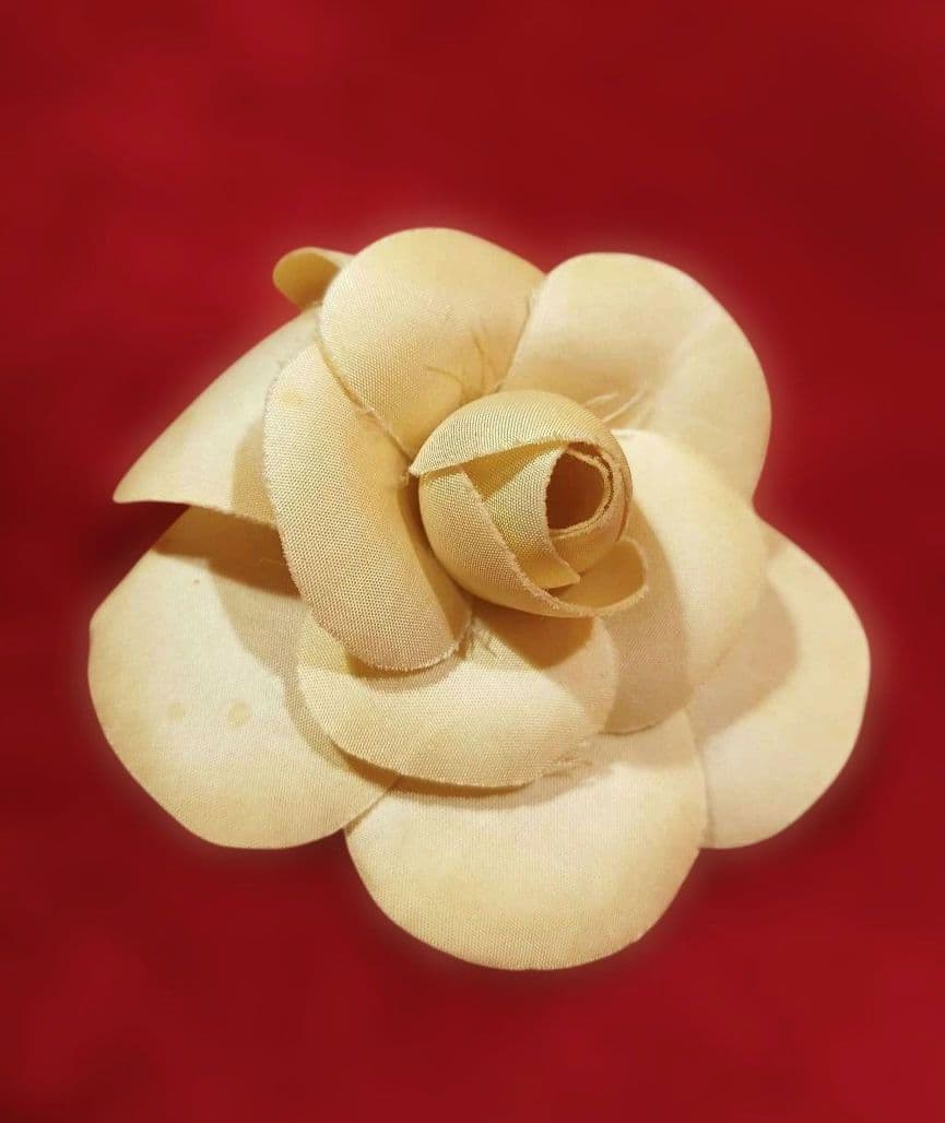 希少CHANELシャネル　カメリア　コサージュ　オールド　レトロ　フランス製