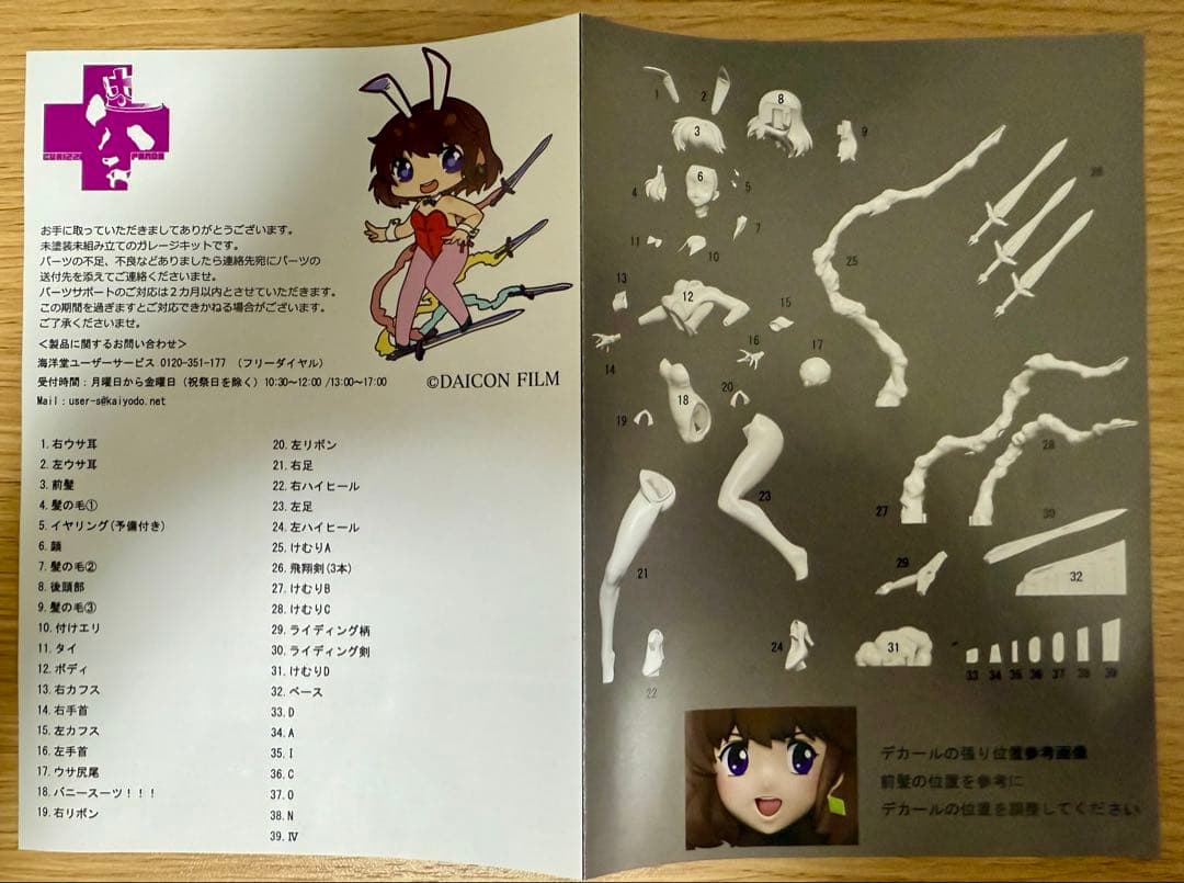 DAICONIV オープニングアニメの女の子 ガレージキット