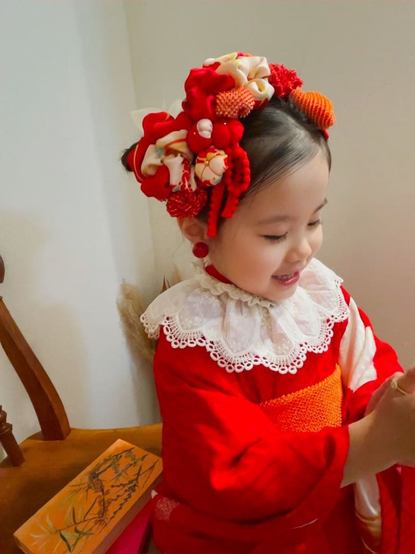 【*i様 七五三　七五三髪飾り　ヘッドドレス　着物髪飾り　リメイク髪飾り　037