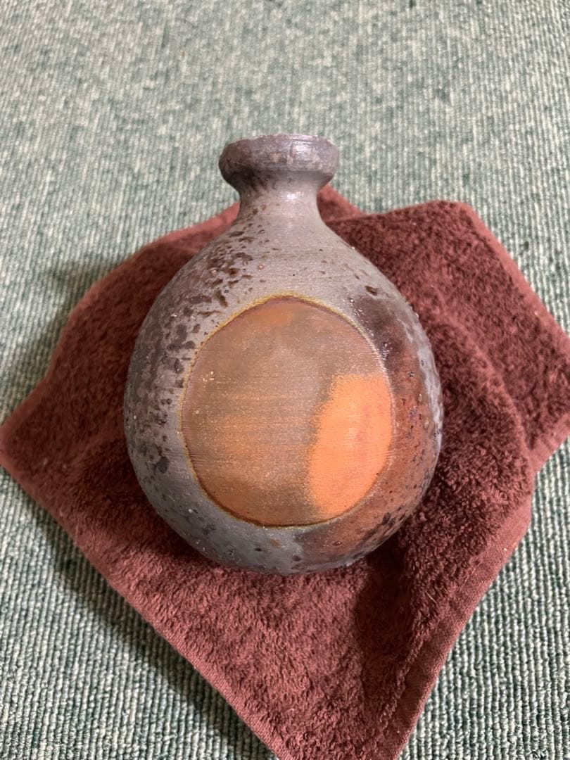 備前焼　希少　灰かぶり　徳利(3)