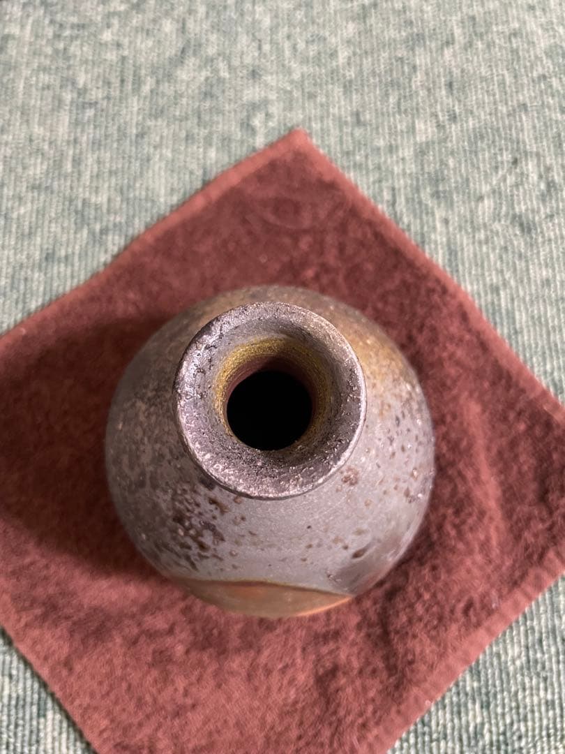 備前焼　希少　灰かぶり　徳利(3)