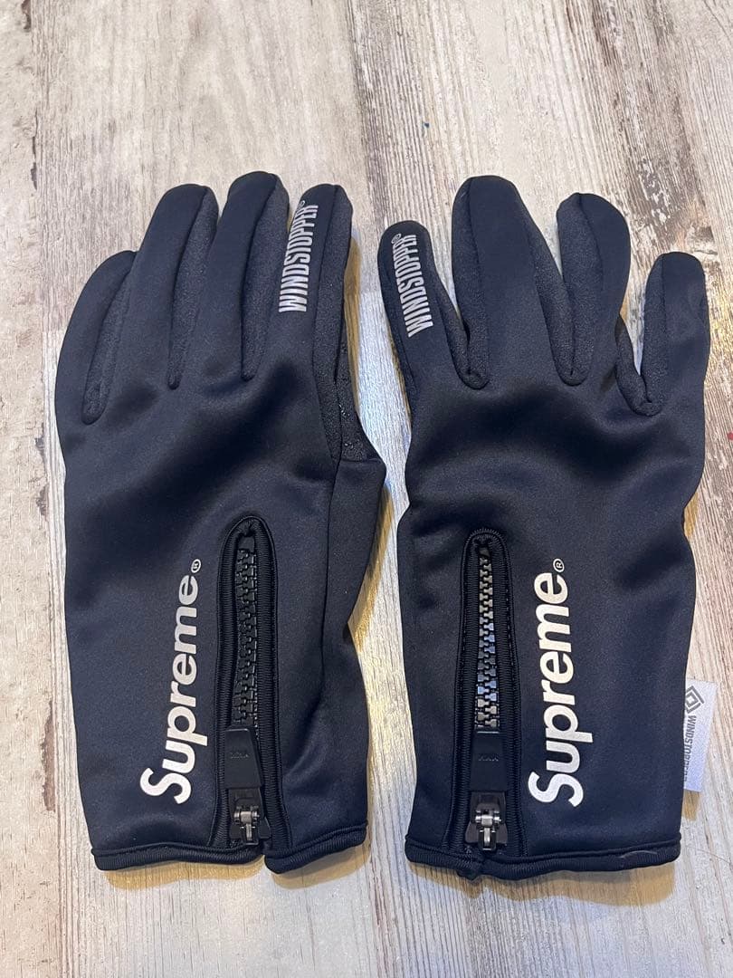 小物 Supreme Windstopper Zip Gloves Black M