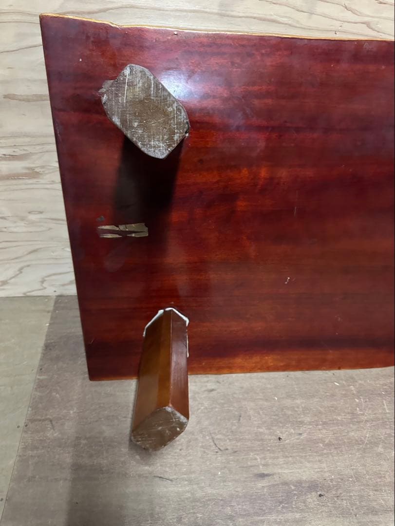 一枚板風ローテーブル　座卓　ローボード　天然木系