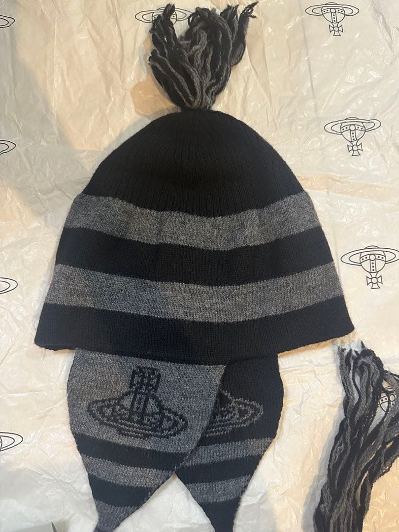 Vivienne Westwood ストライプニット帽